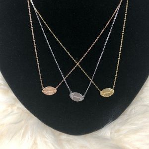 Dainty Football Dreams Charm Necklace